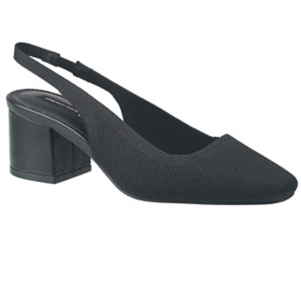 French Connection Black Slingback Block Heel Pumps
